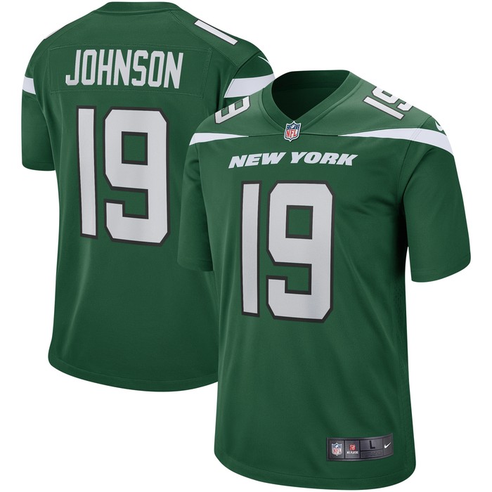 Keyshawn Johnson New York Jets Game Retired Player Jersey - Gotham Green Nfl