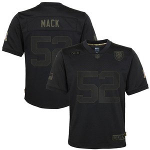 Khalil Mack Chicago Bears Youth 2020 Salute To Service Game Jersey - Black