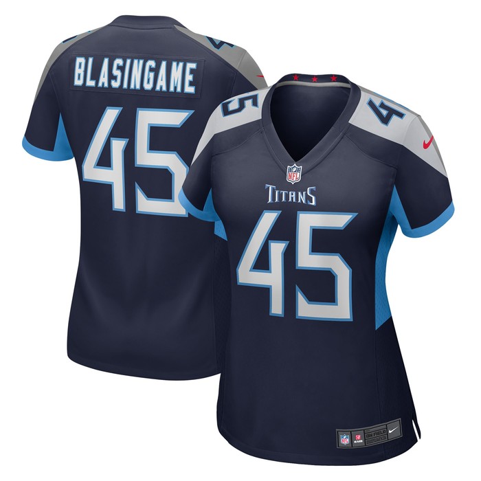 Khari Blasingame Tennessee Titans Womens Team Game Jersey - Navy Nfl