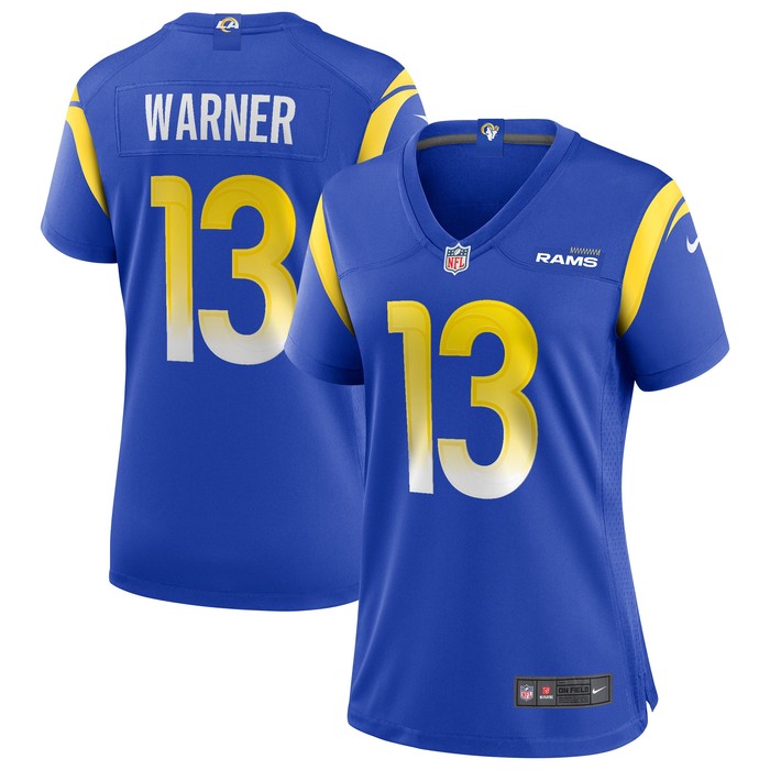 Kurt Warner Los Angeles Rams Womens Game Retired Player Jersey - Royal Nfl