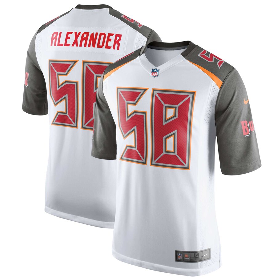 Kwon Alexander Tampa Bay Buccaneers Nike Player Game Jersey - White - Cocomos