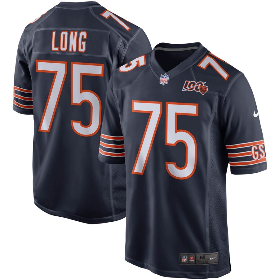 Kyle Long Chicago Bears Nike 100th Season Game Jersey - Navy - Cocomos