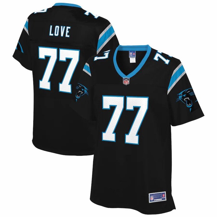 Kyle Love Carolina Panthers Nfl Pro Line Womens Team Color Player Jersey - Black