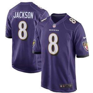 Lamar Jackson Baltimore Ravens Game Player Jersey Purple Nfl