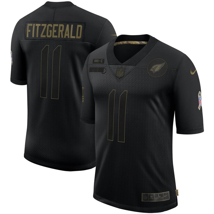 Larry Fitzgerald Arizona Cardinals 2020 Salute To Service Limited Jersey - Black