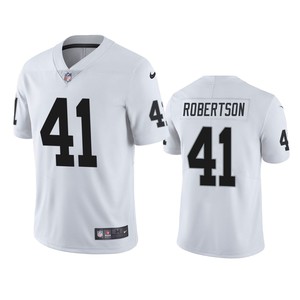 Las Vegas Raiders Amik Robertson White Vapor Untouchable Limited Jersey