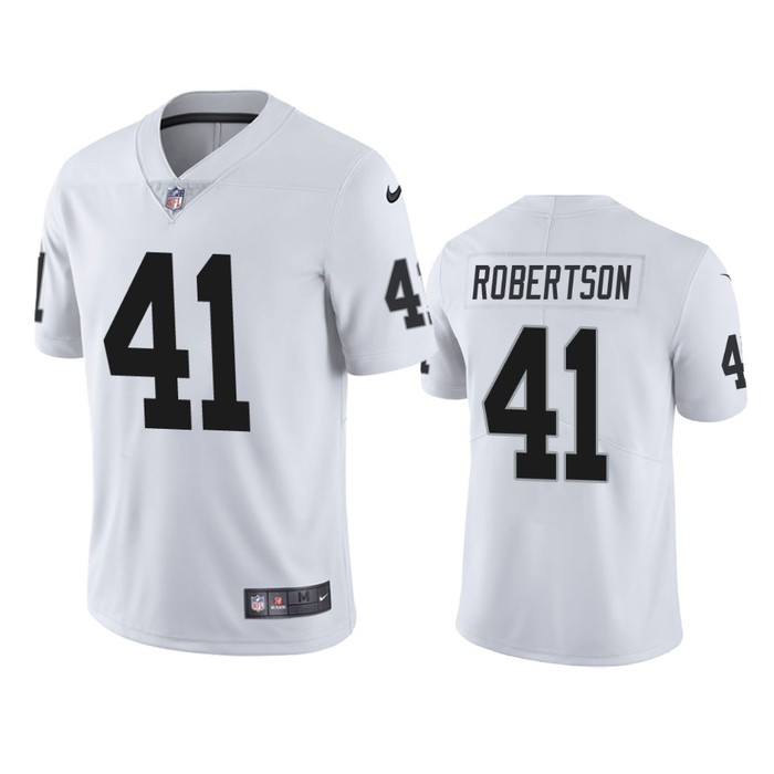 Las Vegas Raiders Amik Robertson White Vapor Untouchable Limited Jersey