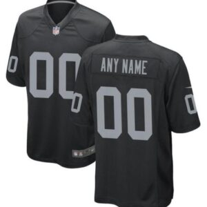 Las Vegas Raiders Customized Black Stitched Game Jersey - Cocomos