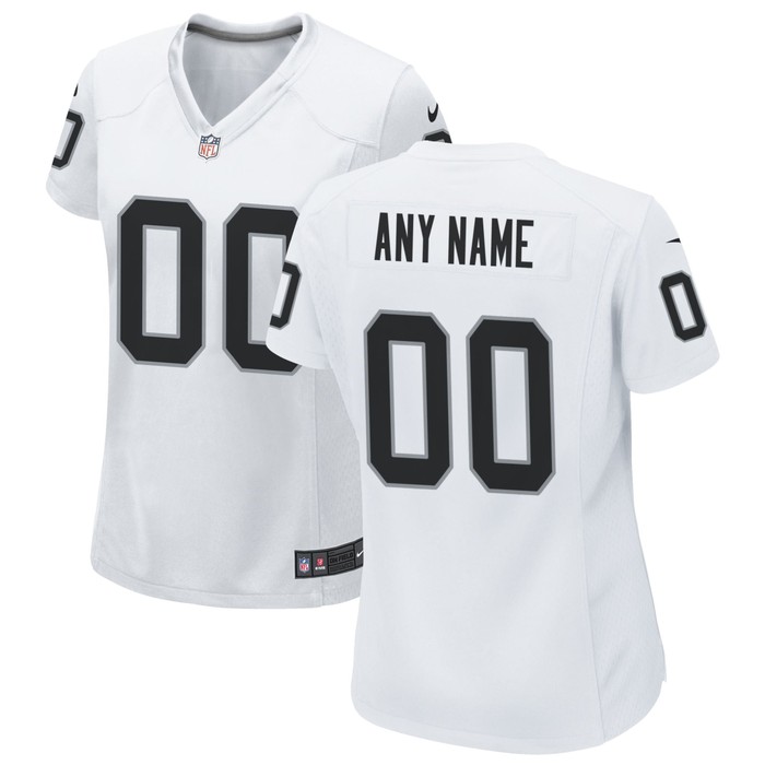 Las Vegas Raiders Womens Custom Game Jersey White Custom Jerseys Nfl