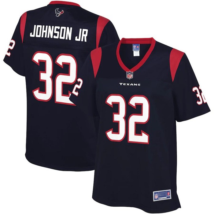 Lonnie Johnson Jr. Houston Texans Nfl Pro Line Womens Team Player Jersey - Navy - Cocomos