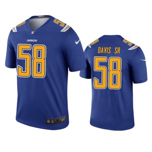 Los Angeles Chargers #58 Thomas Davis Sr Royal Color Rush Legend Jersey - Mens