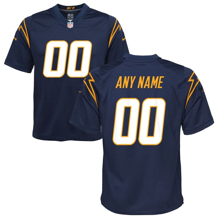 Los Angeles Chargers Alternate Custom Game Jersey Navy Custom Jerseys Nfl