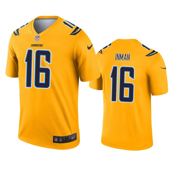 Los Angeles Chargers Dontrelle Inman Gold Inverted Legend Jersey - Cocomos