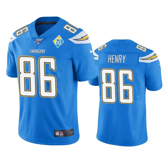 Los Angeles Chargers Hunter Henry Light Blue 60th Anniversary Vapor Limited Jersey