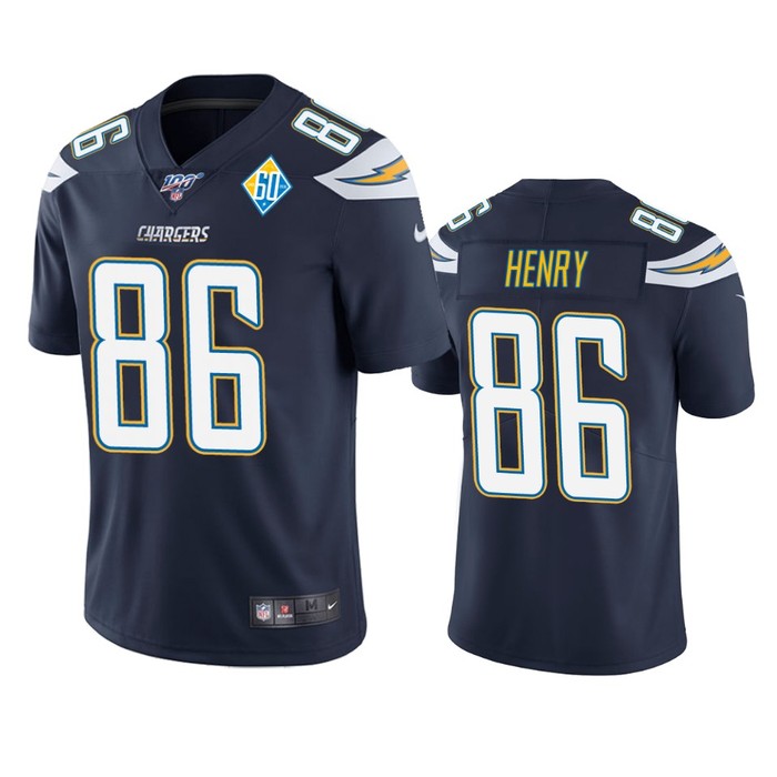 Los Angeles Chargers Hunter Henry Navy 60th Anniversary Vapor Limited Jersey