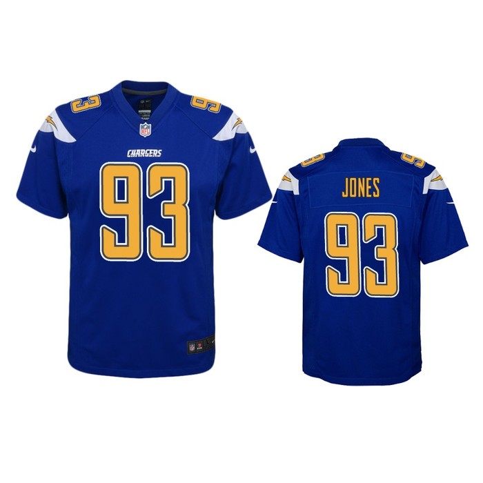 Los Angeles Chargers Justin Jones Royal Color Rush Game Jersey