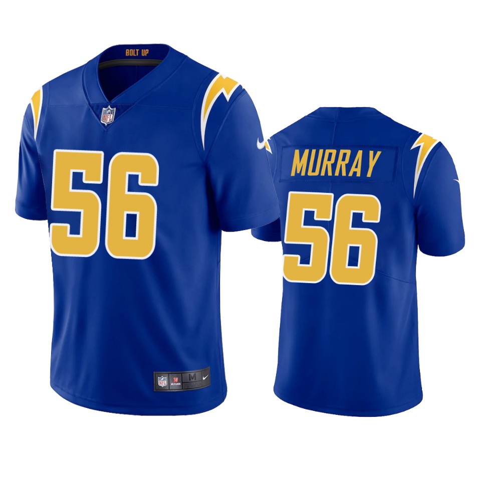 Los Angeles Chargers Kenneth Murray Royal 2020 Nfl Draft 2nd Alternate Vapor Limited Jersey - Cocomos