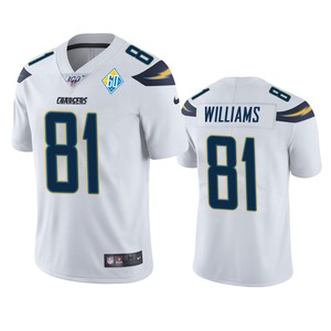 Los Angeles Chargers Mike Williams White 60th Anniversary Vapor Limited Jersey