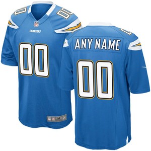 Los Angeles Chargers Nike Game Custom Jersey - Light Blue