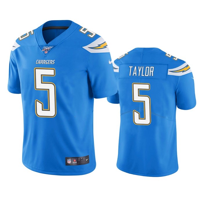 Los Angeles Chargers Tyrod Taylor Powder Blue 100th Season Vapor Limited Jersey