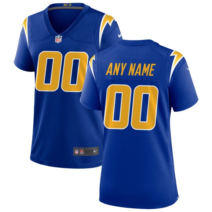 Los Angeles Chargers Womens Alternate Custom Game Jersey - Royal Custom Jerseys Nfl