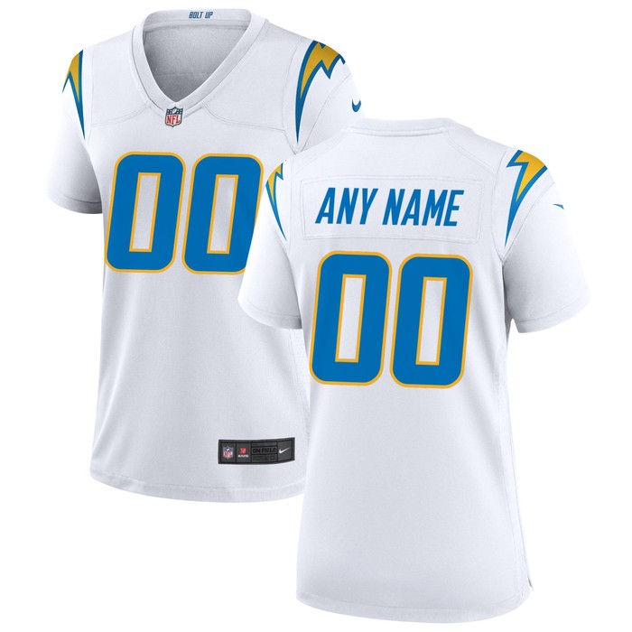 Los Angeles Chargers Womens Custom Game Jersey - White Custom Jerseys Nfl