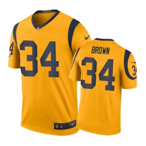 Los Angeles Rams #34 Malcolm Brown Nike Color Rush Gold Jersey