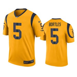 Los Angeles Rams #5 Blake Bortles Gold Color Rush Legend Jersey - Men