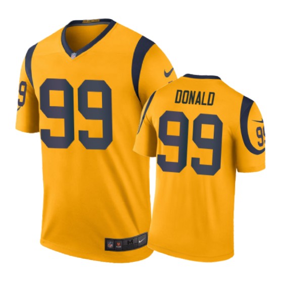 Los Angeles Rams #99 Aaron Donald Nike Color Rush Gold Jersey - Cocomos