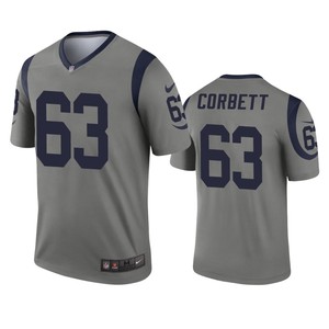 Los Angeles Rams Austin Corbett Gray Inverted Legend Jersey