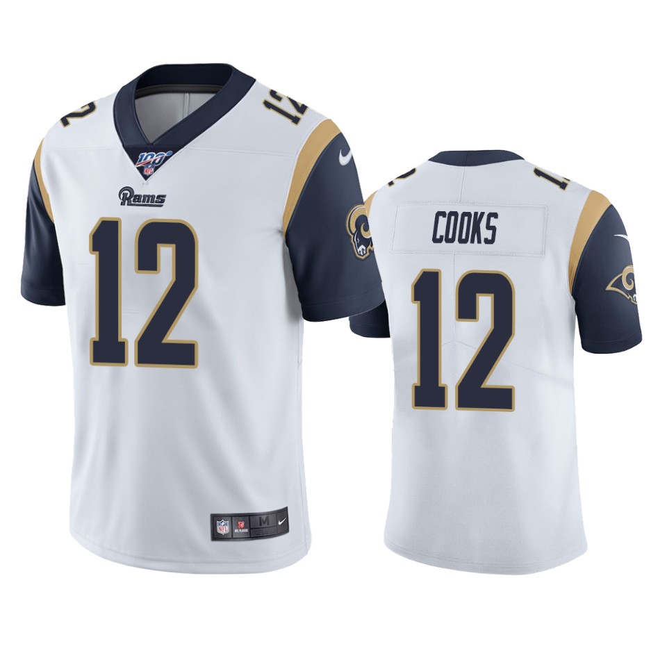 Los Angeles Rams Brandin Cooks White 100th Season Vapor Limited Jersey - Cocomos