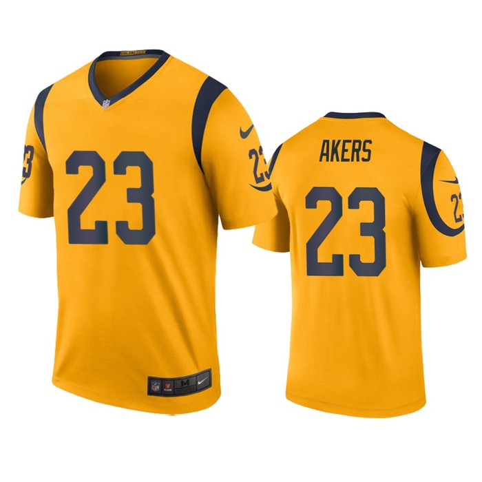 Los Angeles Rams Cam Akers Gold Color Rush Legend Jersey