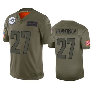 Los Angeles Rams Darrell Henderson Camo 2019 Salute To Service Limited Jersey