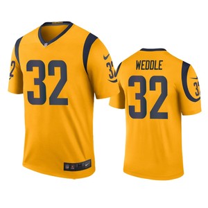 Los Angeles Rams Eric Weddle Gold Color Rush Legend Jersey