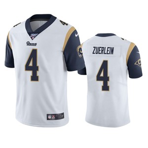 Los Angeles Rams Greg Zuerlein White 100th Season Vapor Limited Jersey