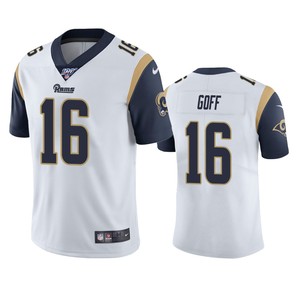 Los Angeles Rams Jared Goff White 100th Season Vapor Limited Jersey