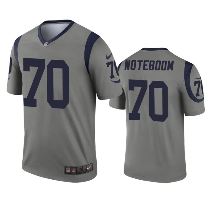 Los Angeles Rams Joseph Noteboom Gray Inverted Legend Jersey