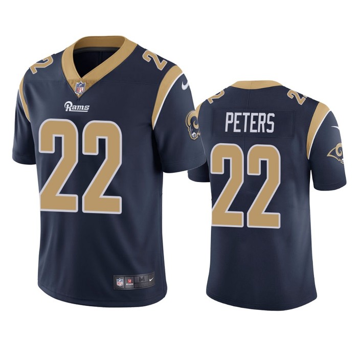 Los Angeles Rams Marcus Peters Navy Vapor Untouchable Limited Jersey