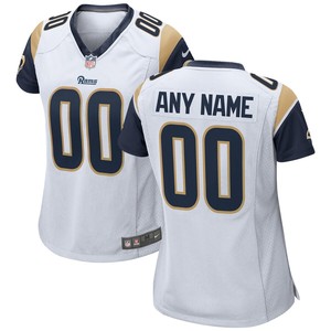 Los Angeles Rams Nike Womens 2018 Custom Game Jersey - White