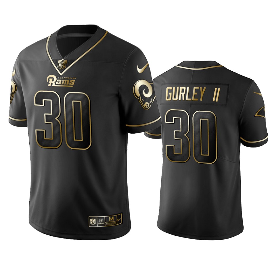 Los Angeles Rams Todd Gurley Ii Black Golden Edition 2019 Vapor Untouchable Limited Jersey - Mens - Cocomos