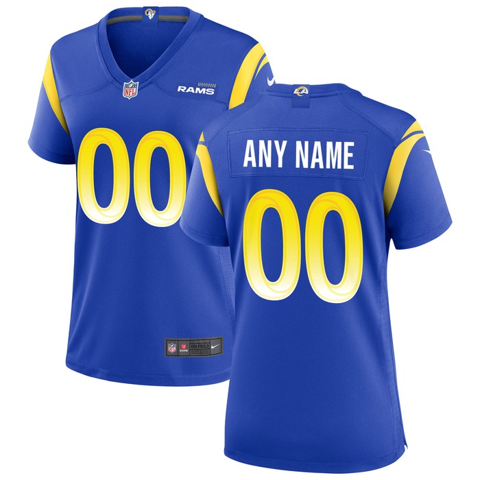 Los Angeles Rams Womens Custom Game Jersey - Royal Custom Jerseys Nfl