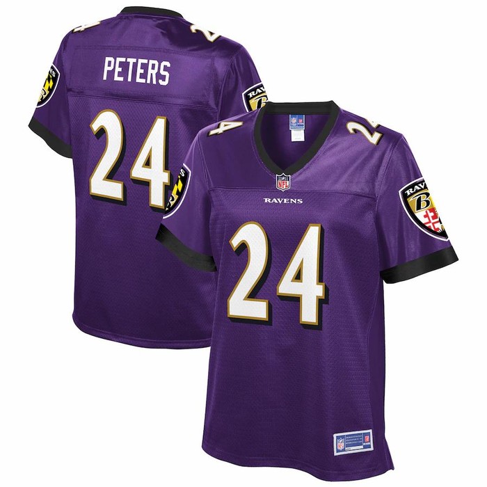 Marcus Peters Baltimore Ravens Nfl Pro Line Womens Team Player Jersey - Purple