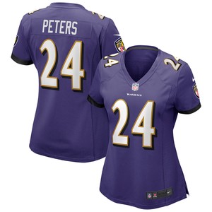 Marcus Peters Baltimore Ravens Womens Game Jersey - Purple Nfl