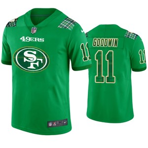 Marquise Goodwin San Francisco 49ers #11 Jersey St. Patricks Day Kelly Green Lucky - Men