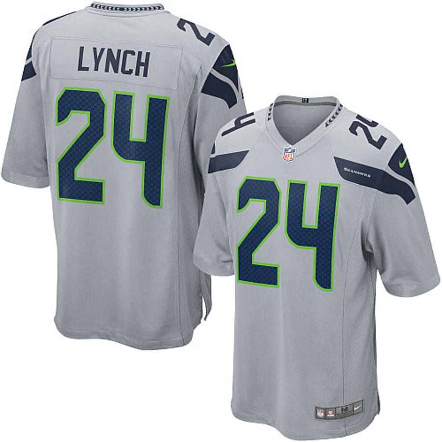 Marshawn Lynch Seattle Seahawks Nike Alternate Game Jersey - Gray - Cocomos