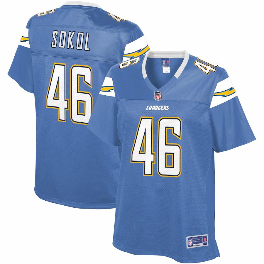 Matt Sokol Los Angeles Chargers Nfl Pro Line Womens Alternate Team Player Jersey - Powder Blue - Cocomos