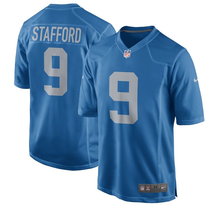 Matthew Stafford Detroit Lions Nike Throwback Game Jersey - Blue