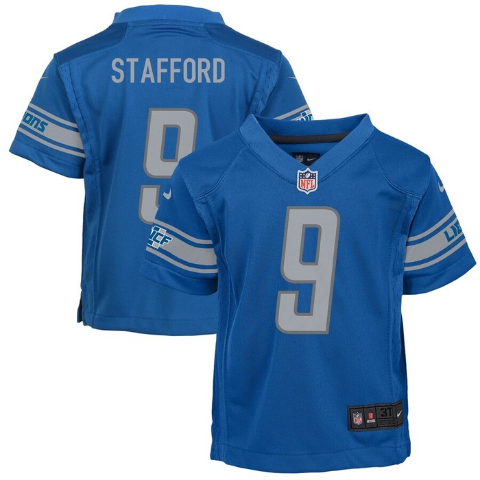 Matthew Stafford Detroit Lions Nike Toddler Game Jersey - Blue - Cocomos