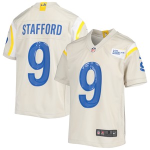 Matthew Stafford Los Angeles Rams Game Jersey - Bone Nfl