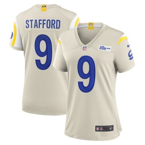 Matthew Stafford Los Angeles Rams Womens Player Game Jersey - Bone Nfl